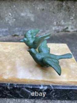 Affortunato Gory Super Sculpture Child & Birds Art Deco Statue Bronze Style