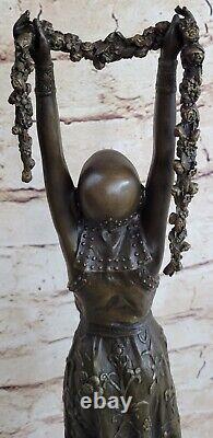 After Chiparus Art Deco Sexy Dancer Beautiful Vintage 19 Bronze Sculpture Nice