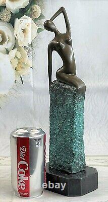 Aldo Vitaleh Abstract Modern Art Bronze Sculpture Marble Chair Statue Home Deco