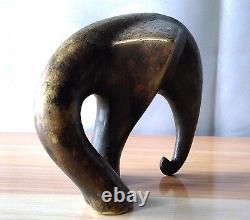 Ancienne Sculpture Art Deco In Bronze Elephant Stylized Tripode