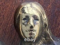 Ancient Bronze Sculpture Victory Goddess Woman Angel Wings Gold Art Deco 1920 1930