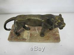 Ancient Tiger Bronze Animal Statue Feline 30 Tiger