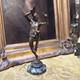 Ancient Bronze Art Deco Period 1930 By Piron Faun Dancer With Cymbals Dancer