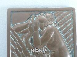 Andre Lavrillier Art Deco Bronze Plate Ca1920 Leda And The Swan