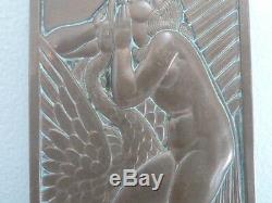Andre Lavrillier Art Deco Bronze Plate Ca1920 Leda And The Swan
