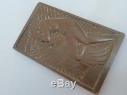 Andre Lavrillier Art Deco Bronze Plate Ca1920 Leda And The Swan
