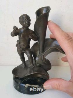 Angel cherub garnier bronze art nouveau 1900 putti vase sculpture