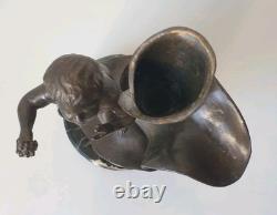 Angel cherub garnier bronze art nouveau 1900 putti vase sculpture