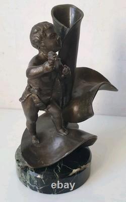 Angel cherub garnier bronze art nouveau 1900 putti vase sculpture
