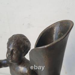 Angel cherub garnier bronze art nouveau 1900 putti vase sculpture
