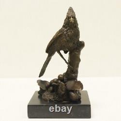 Animal Bird Sculpture Statue Art Deco Style Art Nouveau Solid Bronze