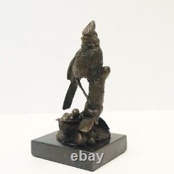 Animal Bird Sculpture Statue Art Deco Style Art Nouveau Solid Bronze