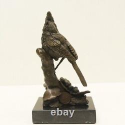 Animal Bird Sculpture Statue Art Deco Style Art Nouveau Solid Bronze