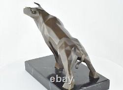 Animal Sculpture Bull Art Deco Art Nouveau Style Bronze Statue