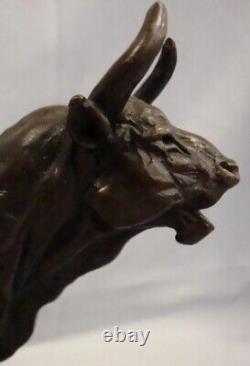Animal Sculpture Bull Art Deco Style Art Nouveau Bronze Statue