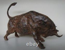 Animal Sculpture Bull Fighting Bull Art Deco Style Art