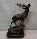 Animalier Deer Hunting Statue Sculpture In Art Deco Style And Art Nouveau Bronze