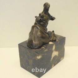 Animalier Hippopotamus Statue Sculpture Hunting Style Art Deco Style Art Nouveau