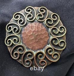 Antique Art Deco Bronze Brooch by JEAN AUGIS made in France