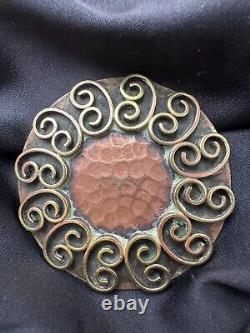 Antique Art Deco Bronze Brooch by JEAN AUGIS made in France