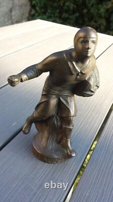 Antique Art Deco Bronze Sculpture Representing a Rugby Player