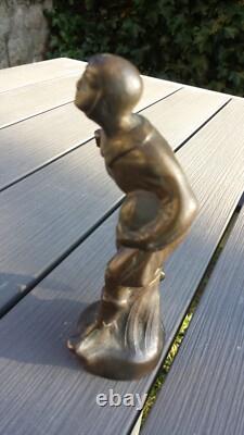 Antique Art Deco Bronze Sculpture Representing a Rugby Player