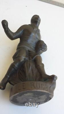 Antique Art Deco Bronze Sculpture Representing a Rugby Player