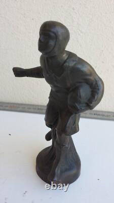 Antique Art Deco Bronze Sculpture Representing a Rugby Player