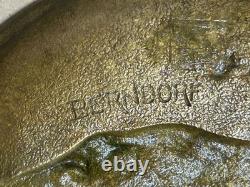Antique Art Deco Bronze, signed Berndorf, Boar Hunting Scene