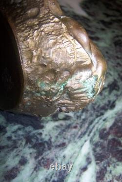 Antique Bronze Ashtray Nude Reclining Woman Art Deco 3.5 kg
