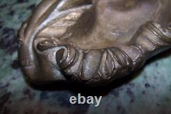 Antique Bronze Ashtray Nude Reclining Woman Art Deco 3.5 kg