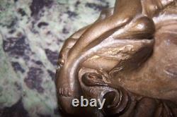 Antique Bronze Ashtray Nude Reclining Woman Art Deco 3.5 kg