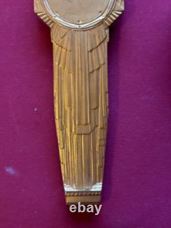 Antique Bronze Letter Opener Art Deco Gilded Signed Lucien Bazor 1928 25 cm
