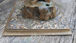 Antique Bronze Paperweight Anvil Blacksmith Tools Art Deco