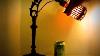 Antique Cast Iron Art Nouveau Bridge Lamp For Desk Or Table