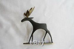 Antique Vienna Bronze Art Deco Signed Hagenauer Deer Moose