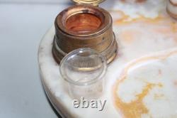 Antique bronze and onyx inkwell, Napoleon eagle, blotter, Art Deco period