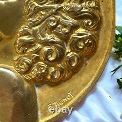 Antique bronze brooch, The Faun with the Antelope by François Maurice Thénot