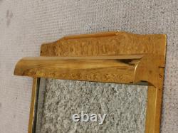 Antique gilded bronze Art Deco mirror Leleu Ruhlmann modernist train