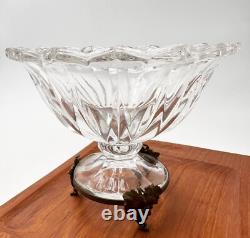 Antique grape bowl in Baccarat crystal and bronze, 19th century