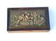 Antique Rosewood Cigar Box Marcel Quercia Bronze Relief Art Deco Rare