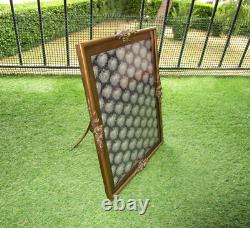 Antique superb Art Deco bronze frame to stand or hang, rose decoration