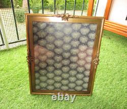 Antique superb Art Deco bronze frame to stand or hang, rose decoration