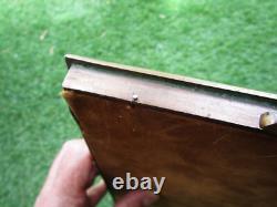 Antique superb Art Deco bronze frame to stand or hang, rose decoration