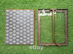 Antique superb Art Deco bronze frame to stand or hang, rose decoration