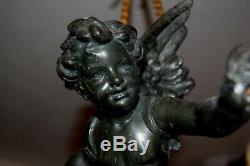 Antiquité Rare Chandelier Angel Bronze, Antiquity Rare Bronze Angel Chandelier