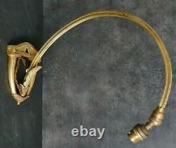 Applique / Lamp Bronze Brass Art Deco Orientable Patella For Tulip Muller