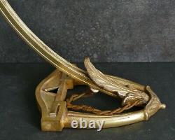 Applique / Lamp Bronze Brass Art Deco Orientable Patella For Tulip Muller