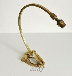 Applique / Lamp Bronze Brass Art Deco Orientable Patella For Tulip Muller