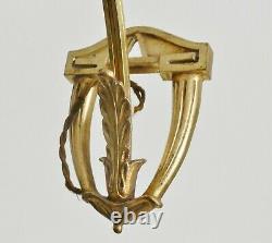 Applique / Lamp Bronze Brass Art Deco Orientable Patella For Tulip Muller